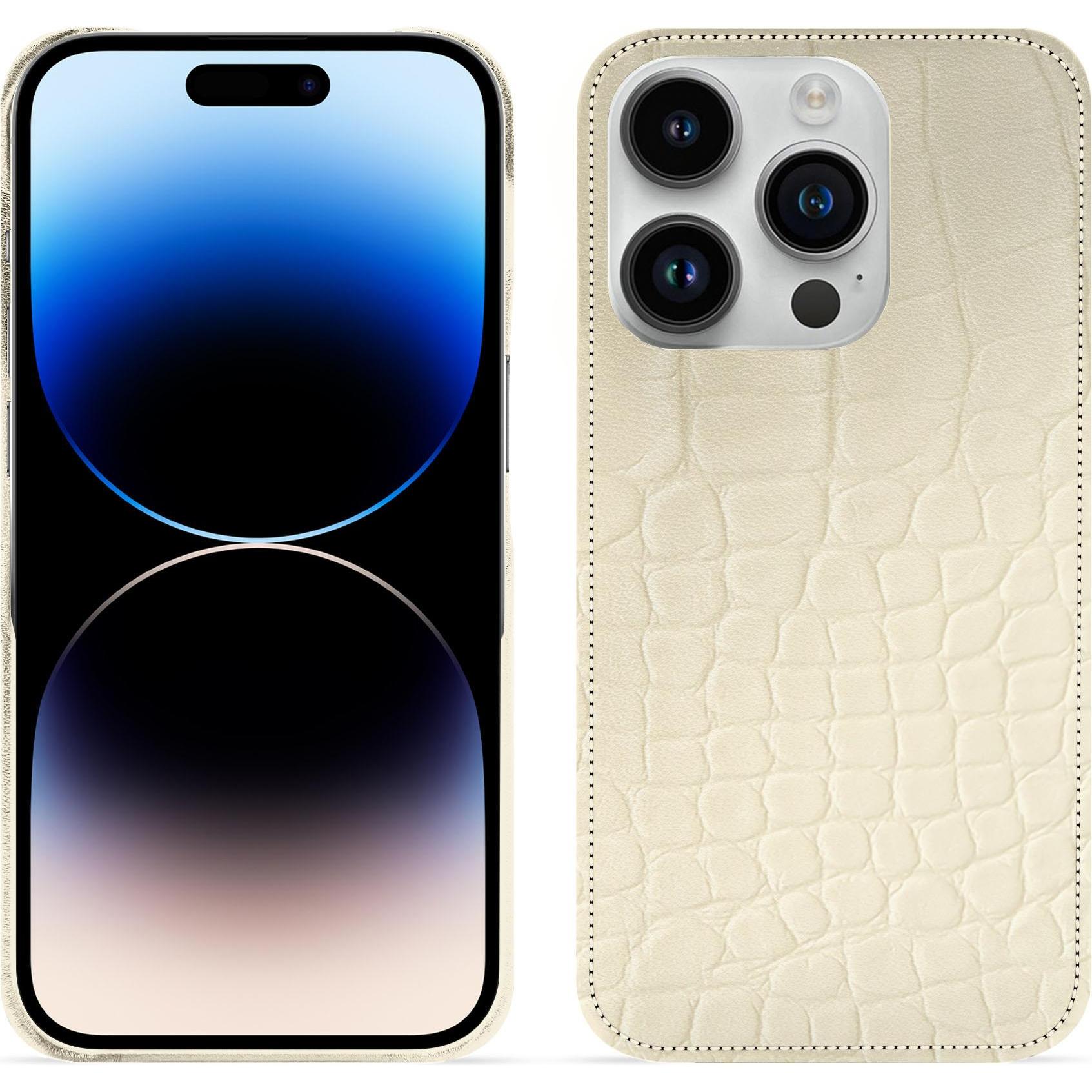 Noreve Lederschutzhülle (Apple iPhone 15 Pro), Smartphone Hülle, Beige