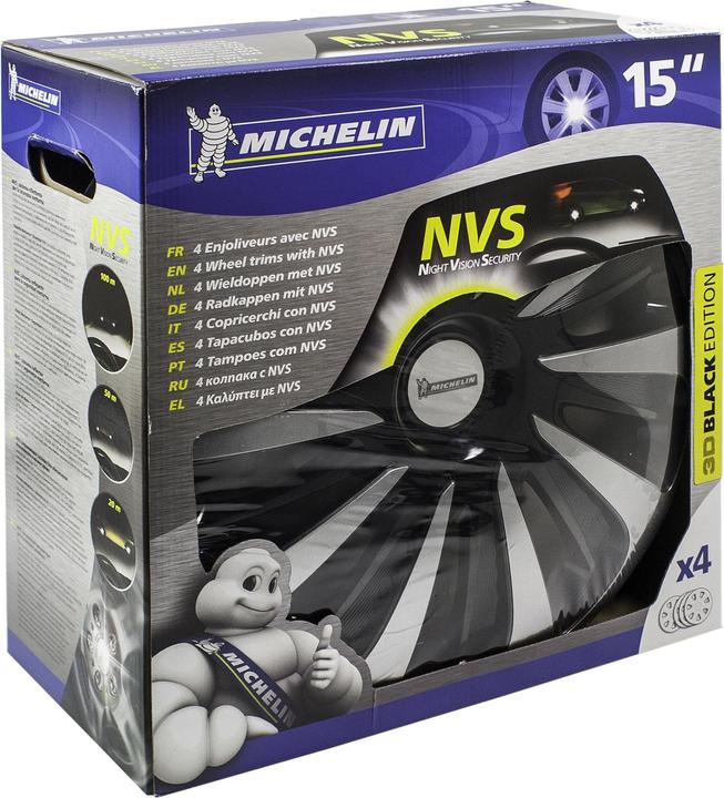 Immagine prodotto Michelin 9122, 38,1 cm (15"), Acrilonitrile butadiene stirene (ABS), Nero, Argento, Qualsiasi marca, Windo (4 pz., 15")