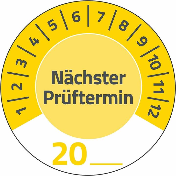 Actual product image Avery -Zweckform 80 St. Prüfplakette 20XX Gelb (Ø) 30 mm 30 mm
