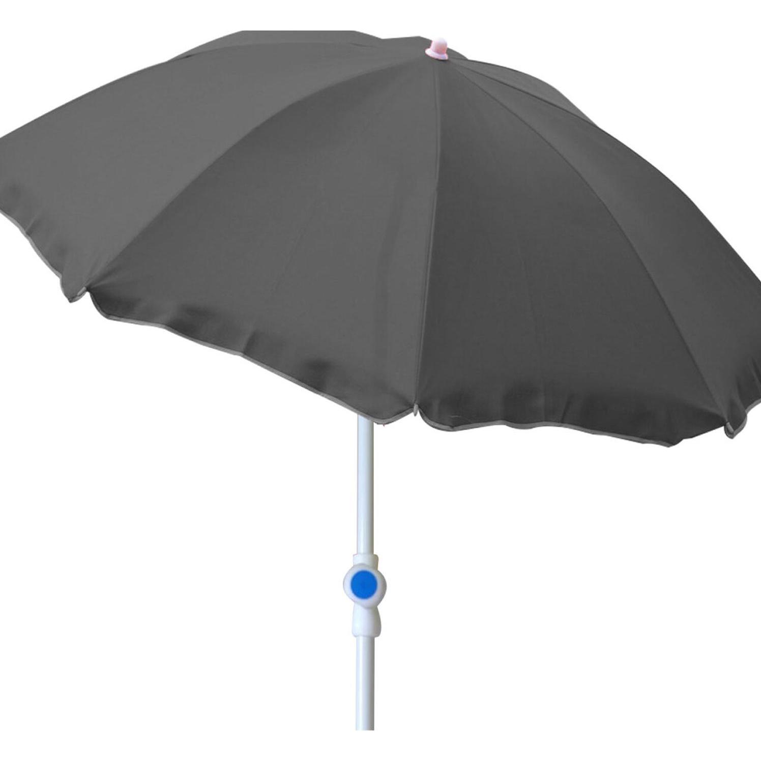 Mojawo, Sonnenschirm, Sonnenschirm rund Ø2m anthrazit Polyester knickbar UV Schutz (2 m)