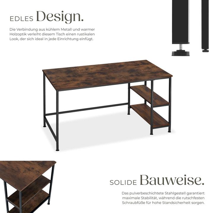 Actual product image tectake Desk Canton (60 x 60 x 75.50 cm)