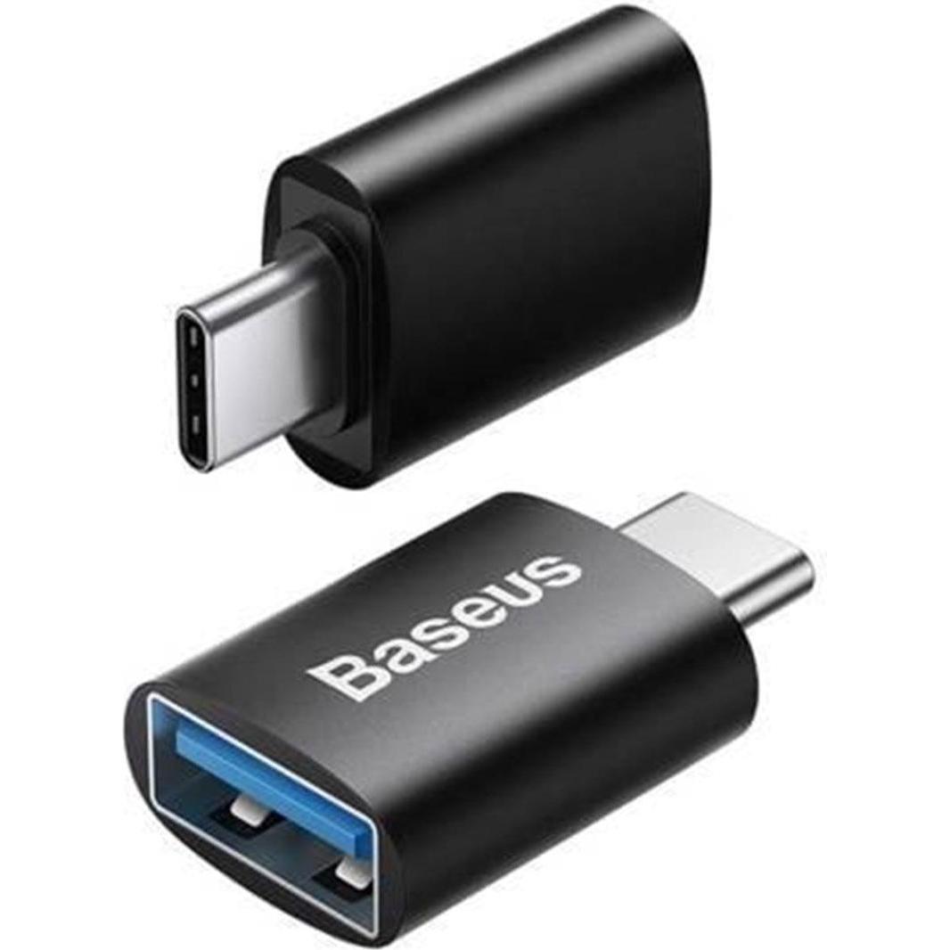 Baseus USB Typ-C zu (USB-A, USB Typ C), Mobilgerät Adapter, Schwarz