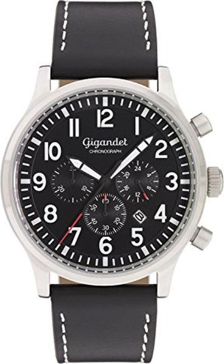 Actual product image Gigandet Pilot Chronograph with Stop Function, Date Display, and 100m Water Resistance (Chronograph)
