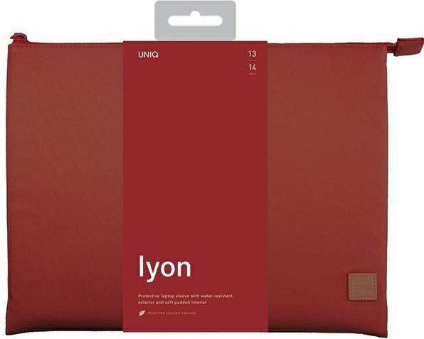 Produktbild Uniq etui Lyon laptop Sleeve 14" czerwony/brick red Waterproof RPET (14")
