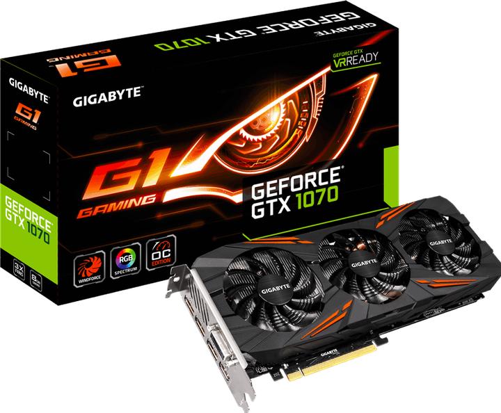 Produktbild Gigabyte GeForce GTX 1070 G1 Gaming (8 GB)