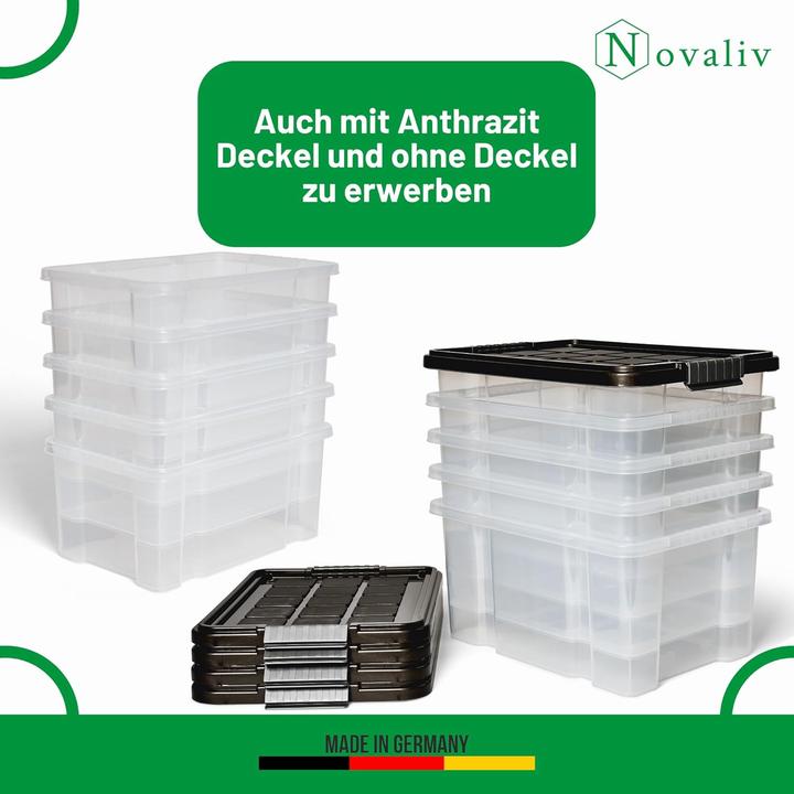 Produktbild Novaliv Aufbewahrungsbox mit Deckel (20 cm, 15 l, 1x)