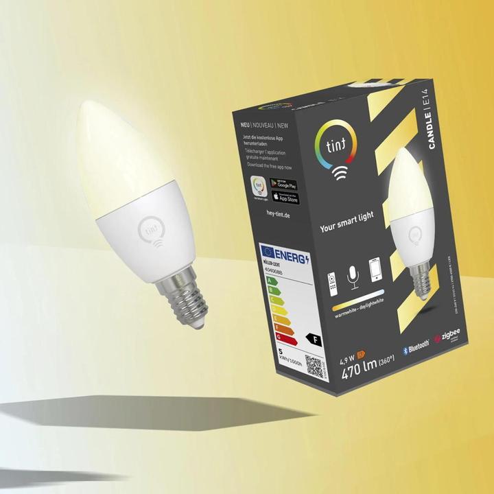 Produktbild Müller Licht E4 LED Warm bis Kalt Kerzenform (E14, 470 lm, 1 x)