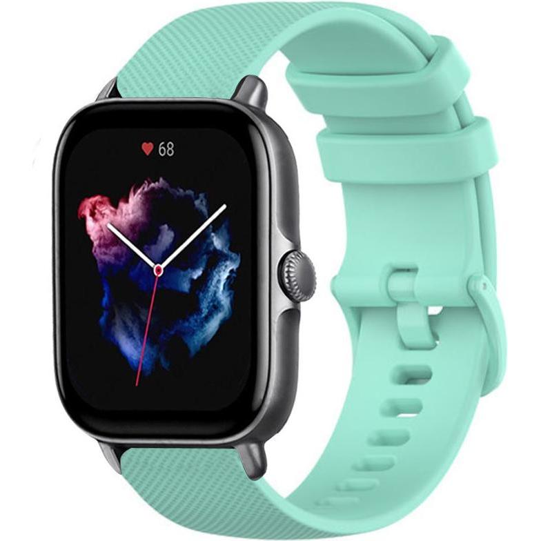 Strap-it Silikonarmband (20 mm, Silikon, Amazfit GTS 3), Uhrenarmband, Blau