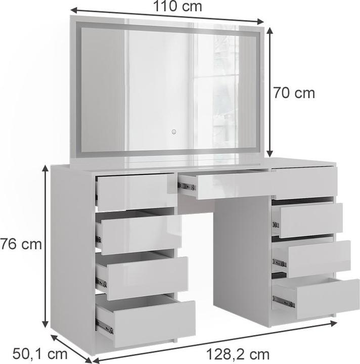 Actual product image Vicco Sherry with LED mirror