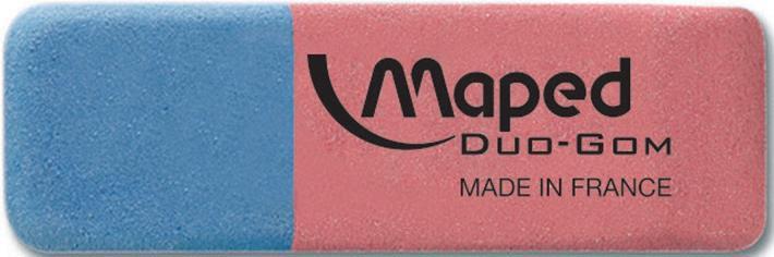 Actual product image Maped Rubber eraser Duo-Gom, medium, blue/red