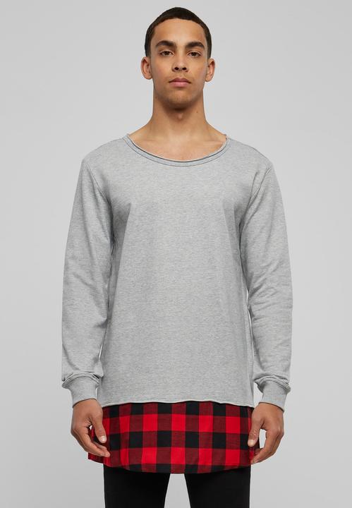 Produktbild Urban Classics Long Flanell Bottom Open Edge Crewneck (M)