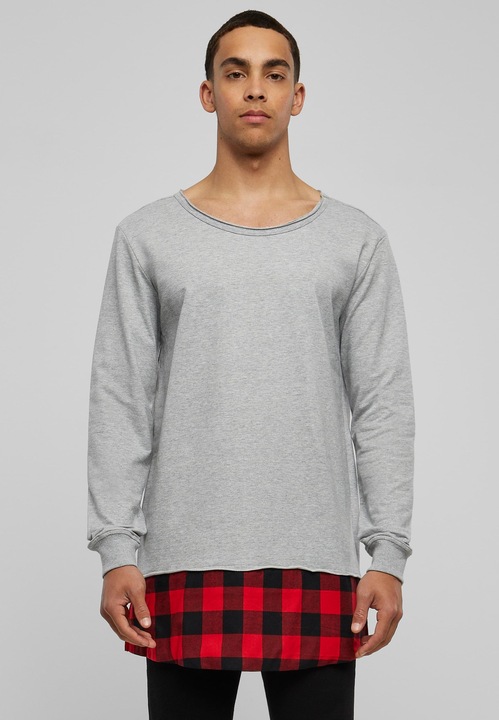 Actual product image Urban Classics Long Flanell Bottom Open Edge Crewneck (M)
