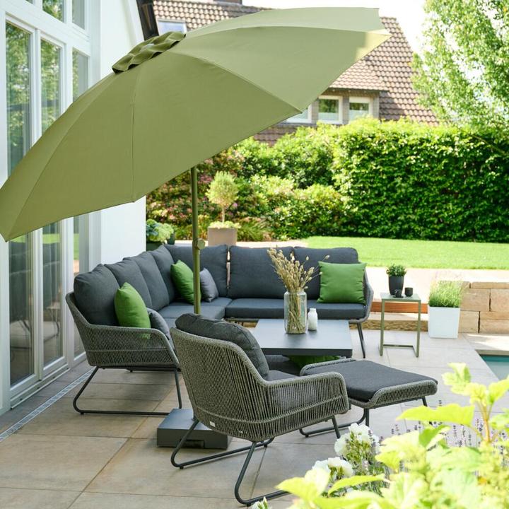 Produktbild Siena Garden Paolo Mittelstockschirm olive Ø 270 cm (2.70 m)