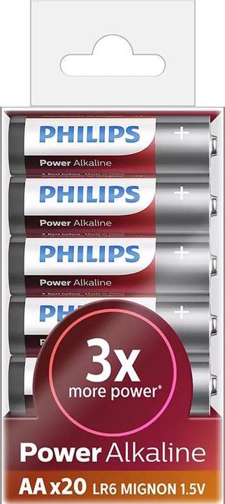 Actual product image Philips Battery Power Alkaline AA 20 blisters (20 pcs., AA)