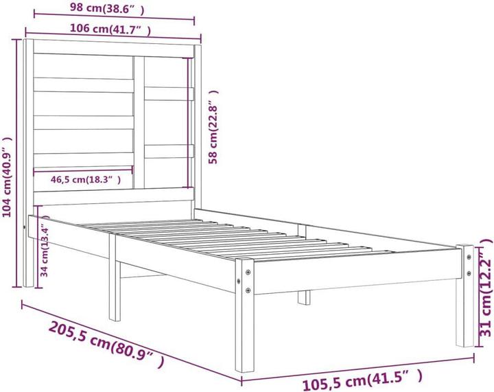 Produktbild VidaXL Gerty (100 x 200 cm)