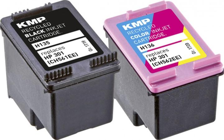 Actual product image KMP H135V Multipack BK/Color compatible with HP CH 561/562 (M, C, Y, FC)