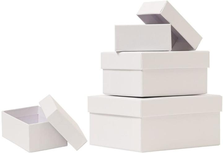 Actual product image I Am Creative Boîtes Papier Mâché, Set,Blanc,4p