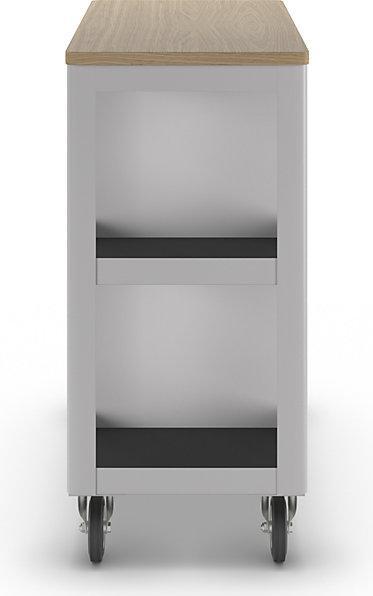 Actual product image kaiserkraft Assembly trolley, width 965 mm, 1 double door cupboard, light grey/charcoal.