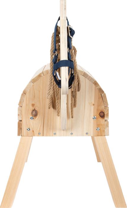Actual product image small foot Wooden Horse grey