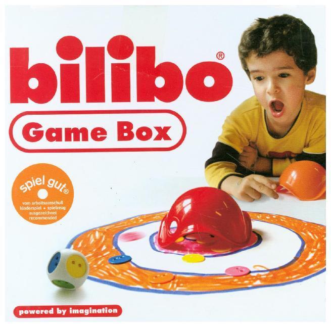 Produktbild Moluk Bilibo Game Box Spielset mit Würfel (Deutsch, Französisch, Schweizerdeutsch, Italienisch, Englisch)