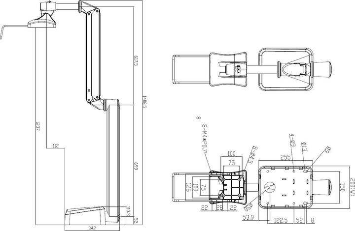 Actual product image Multibrackets M VESA Full Motion Medical Arm (Wall, 35 kg, 15" - 27")
