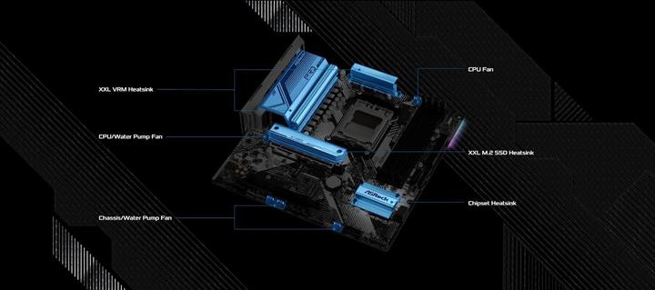 Productafbeelding AsRock B650M PRO RS AM5 detailhandel (AM5, AMD B650, mATX)