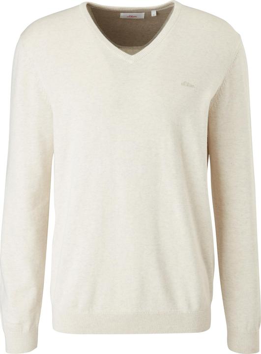 Produktbild s.Oliver Herren Pullover Baumwolle Basic Strickpullover V-Ausschnitt Farben (3XL)