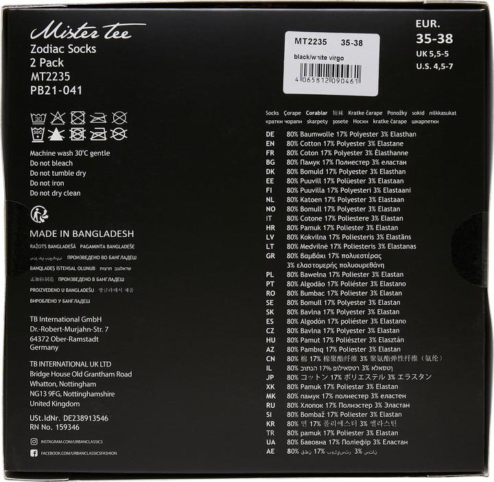 Produktbild Urban Classics Zodiac Socks 2-Pack - 18973 (2er Pack, 43 - 46)