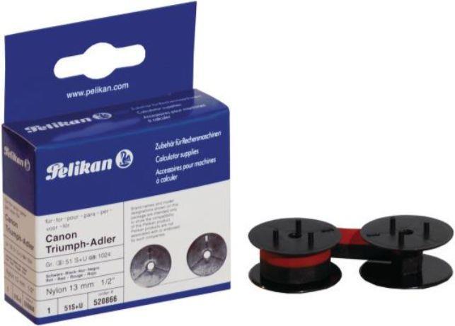 Pelikan Farbband Nylon (1.30 cm, Schwarz, Rot)