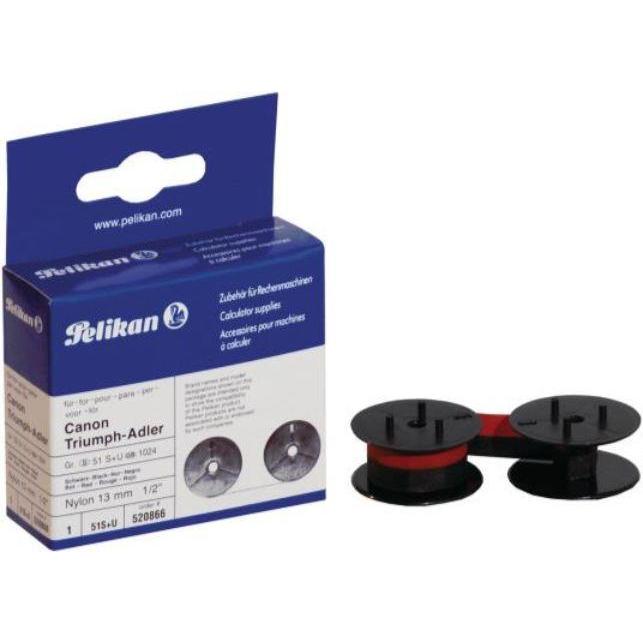Pelikan, Beschriftungsband, Farbband Nylon (1.30 cm, Schwarz, Rot)