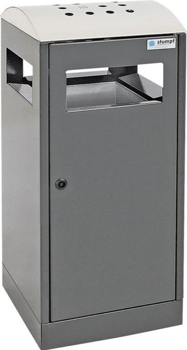 Collecteur de déchets avec cendrier, capacité 40 l, anthracite. (40 l)
