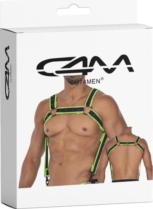 Productafbeelding Cut4men Body Harness in schwarz/grün (Eén maat voor iedereen)