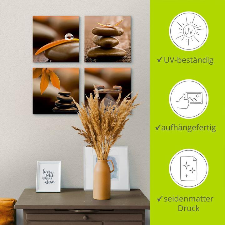 Produktbild Artland Blumenblatt Tropfen Zen Pyramide Waage K2GF (20 x 20 cm)