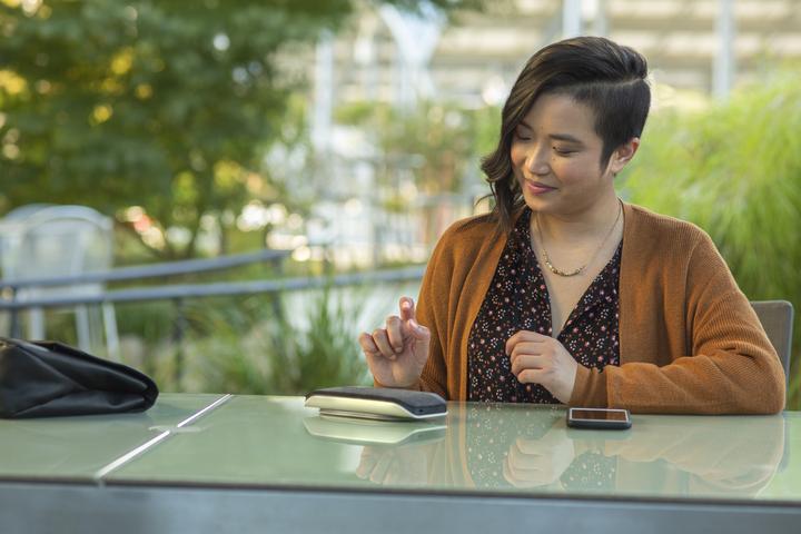 Actual product image Poly Sync 20+ Teams USB-A with A-to-C adapter