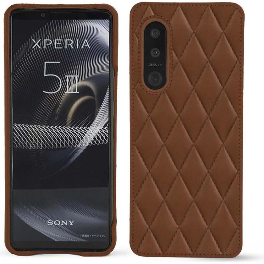 Noreve Lederschutzhülle (Sony Xperia 5 III), Smartphone Hülle, Braun
