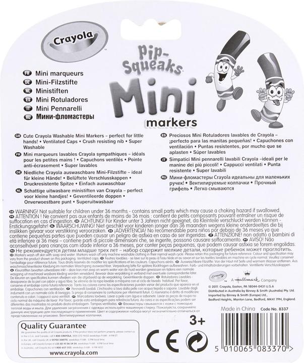 Actual product image Crayola Mini Washable Felt Tip Pens, 7pcs. (7x)