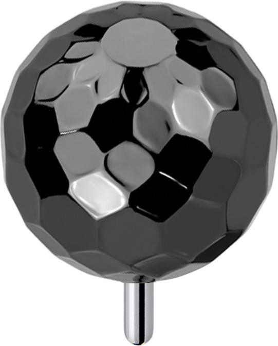 Image du produit Star Piercing Boule à facettes Threadless noir (Titane, sans laiton)