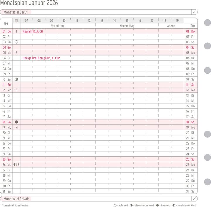 Produktbild Chronoplan Monatsplan (Spezial, Deutsch)