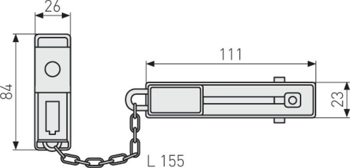 Image du produit Abus Chaîne de verrouillage de porte SK78 W