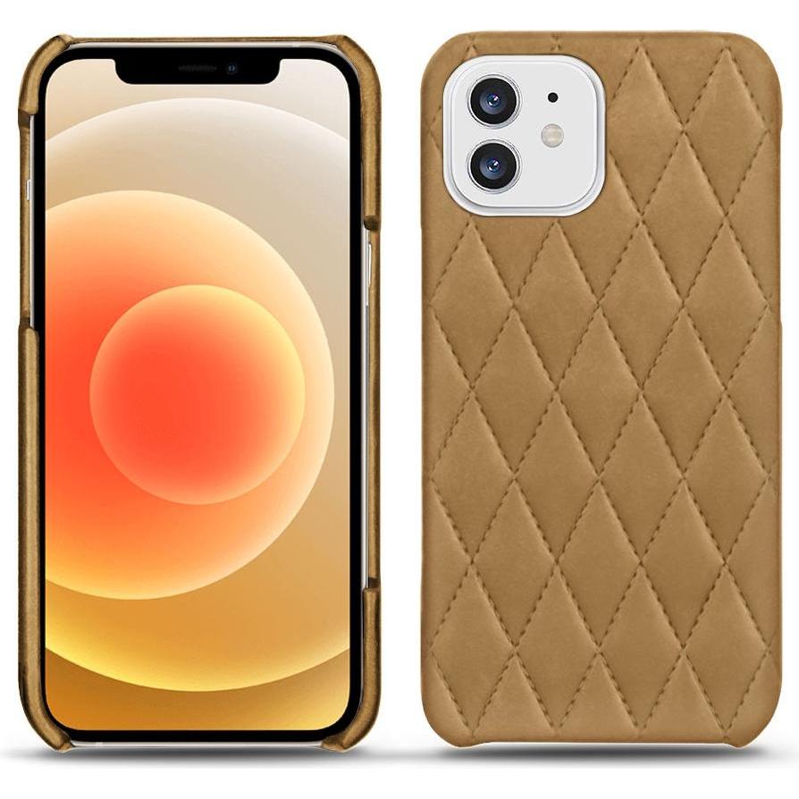 Noreve Lederschutzhülle (Apple iPhone 12), Smartphone Hülle, Braun
