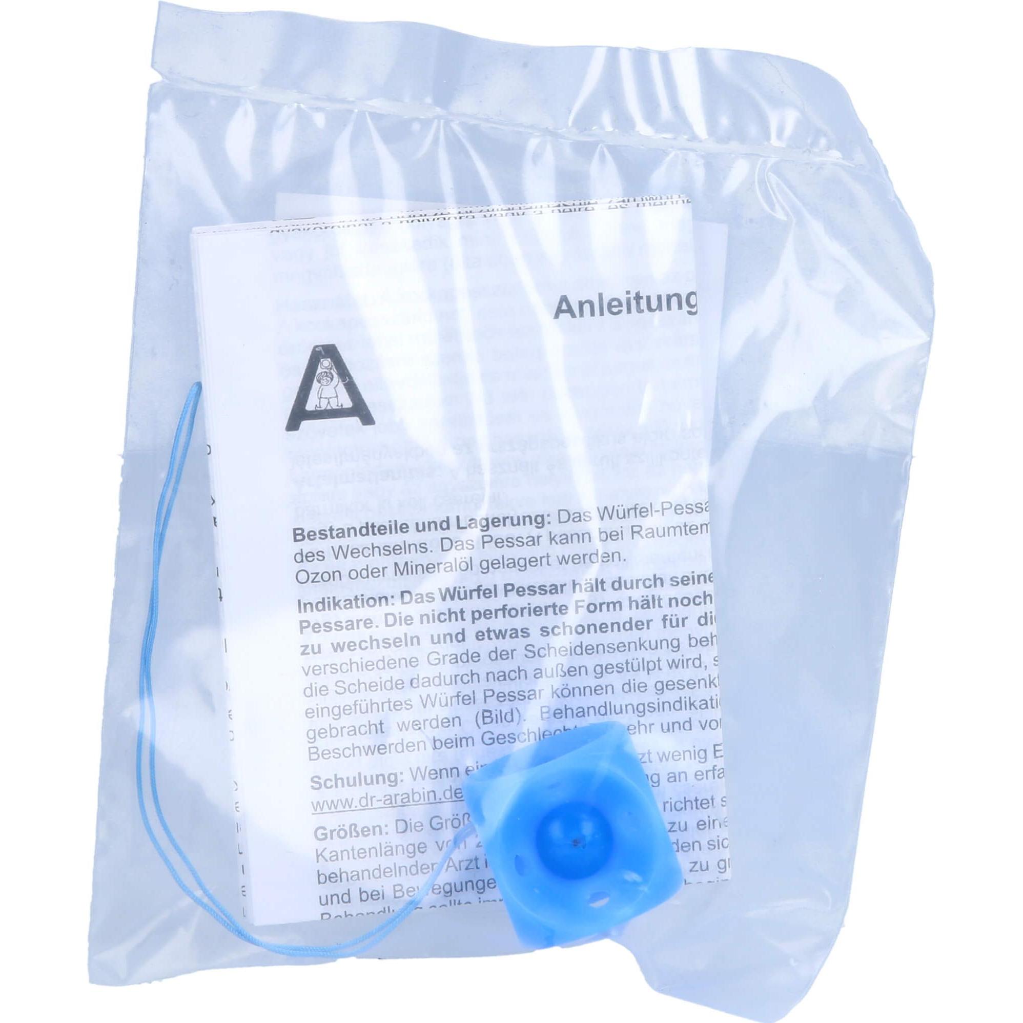 Arabin, Praxisbedarf, Würfel Pessar Gr0 25mm perforiert mit Knopf