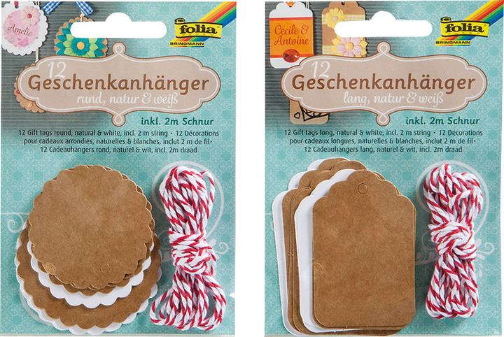 Actual product image Folia Gift tags (Gift decoration, 12 x)