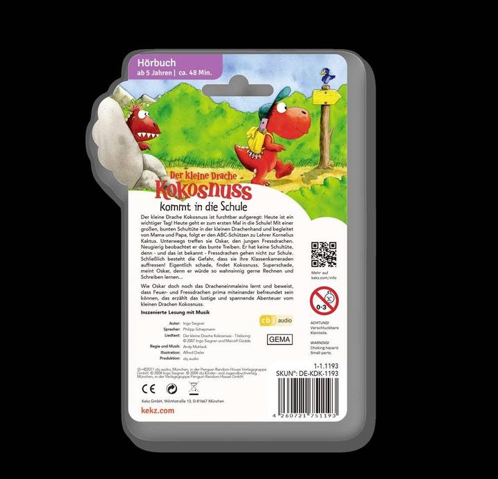 Produktbild Kekz Audiochip Der Kleine Drache Kokosnuss kommt in die Schule (Deutsch)