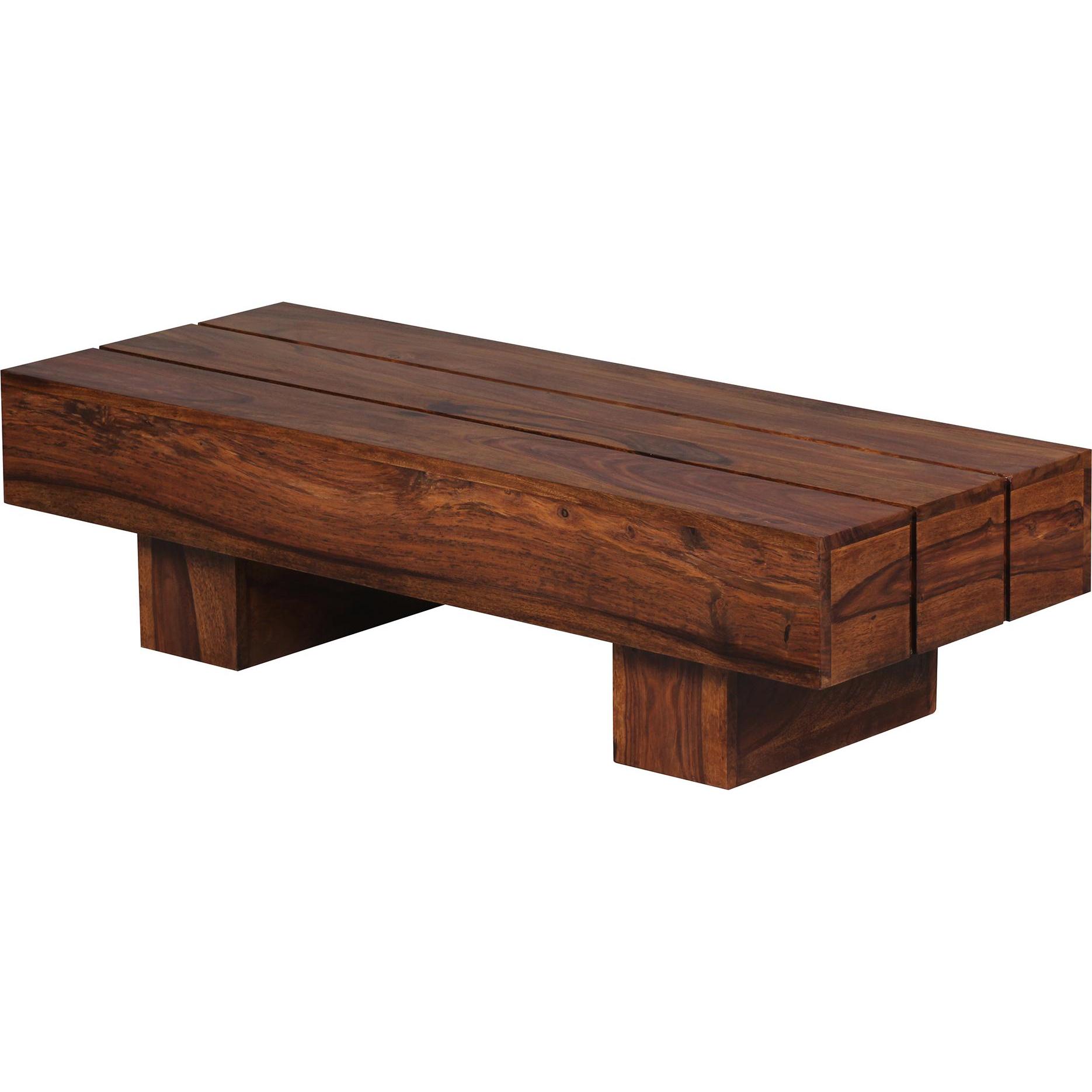 FineBuy, Couchtisch + Beistelltisch, Couchtisch Braun (120 x 45 x 30 cm)