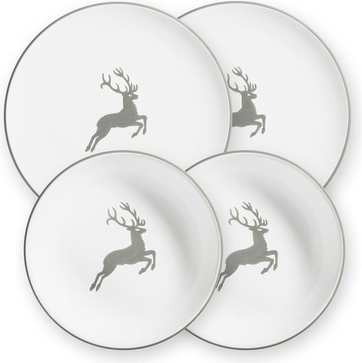 Actual product image Gmundner Keramik Grey Stag Dinner for 2 Cup