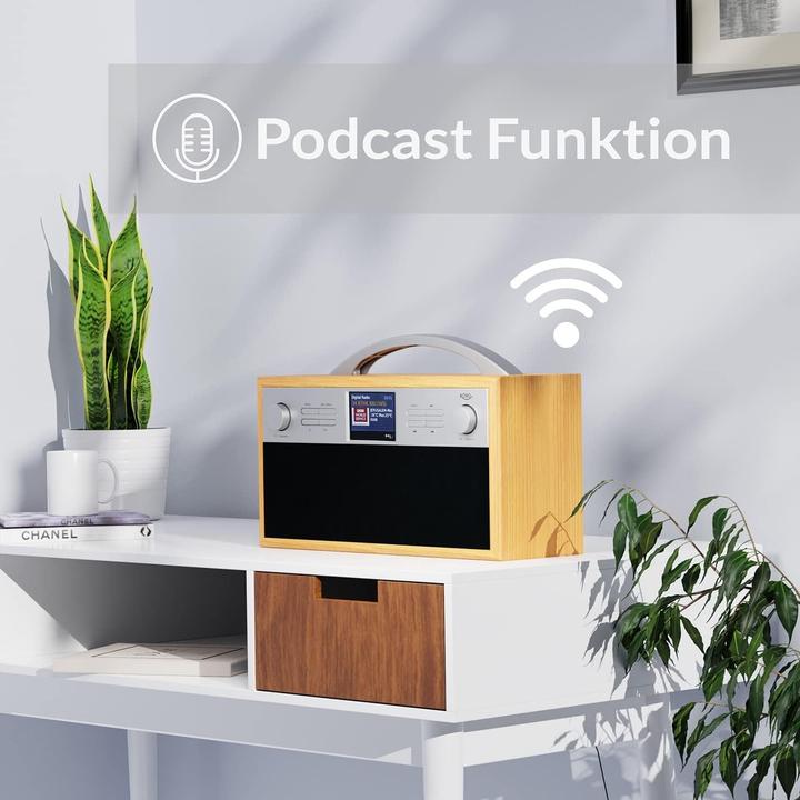 Actual product image Xoro dab 250 ir wifi stereo internet radio dab+/fm/spotify/bluetooth brown (DAB+, FM, Web radio, KW, Bluetooth, Wi-Fi)