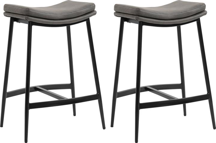 Actual product image Homcom Barhocker Polyester, Stahl Grau