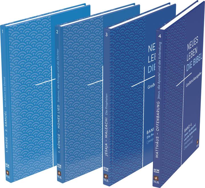 Actual product image New Life. The Bible, Large Print Edition in 4 Volumes (German, Bible Editions-New Life, 2018)