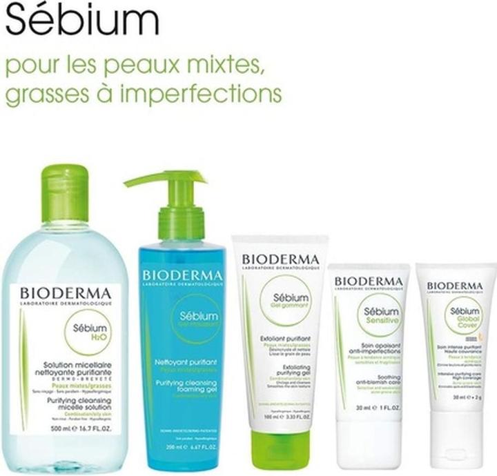 Actual product image Bioderma Sébium Purifying Cleansing Foaming Gel Unscented 200ml - Pack of 2 (Cleansing gel, 200 ml)