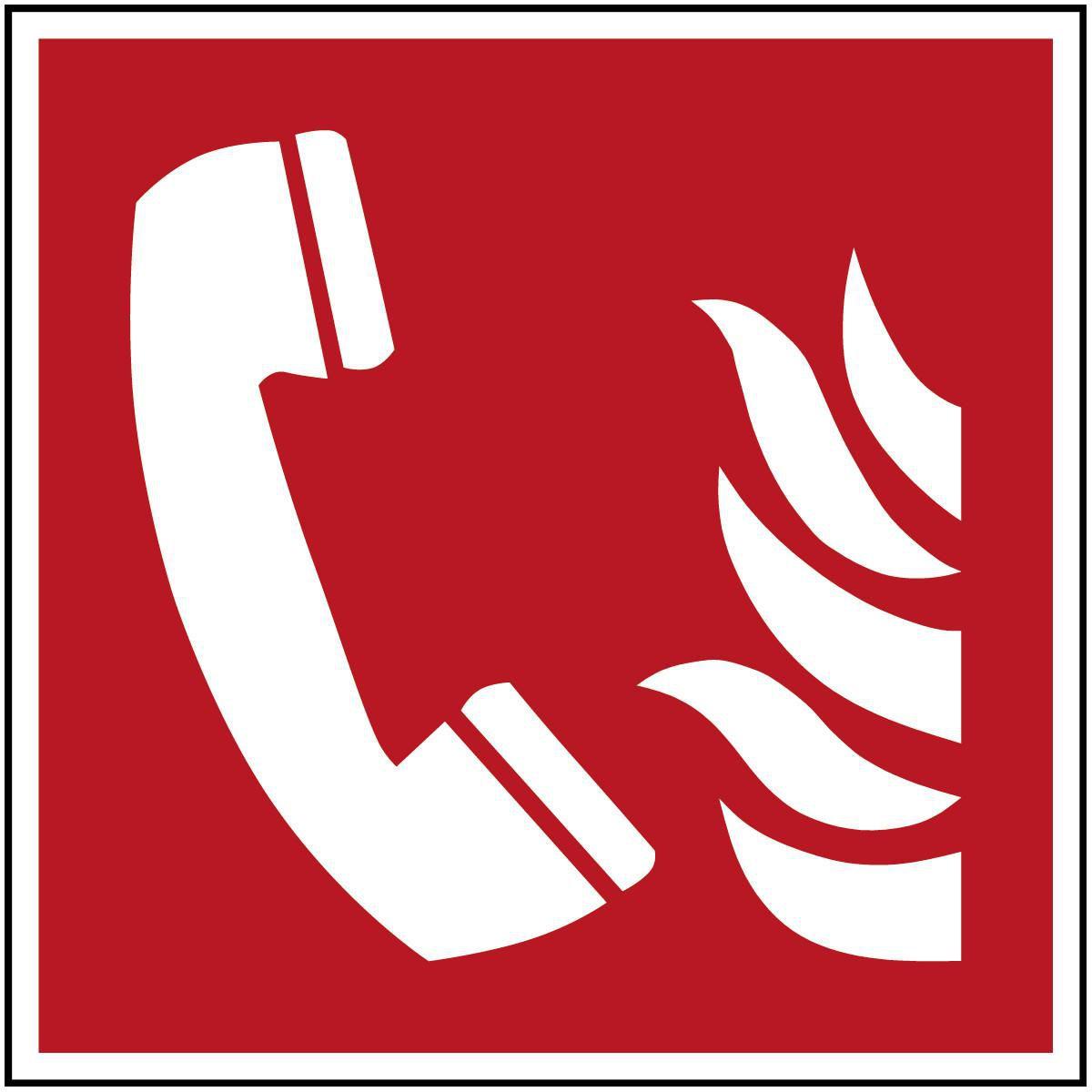 Brady, Etiketten, ISO-Sicherheitsschild - Brandmeldetelefon